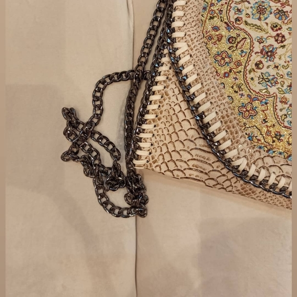 Handmade Boho Clutch Bag Crossbody Purse in Soft Vegan Leather - Picture 12 of 12